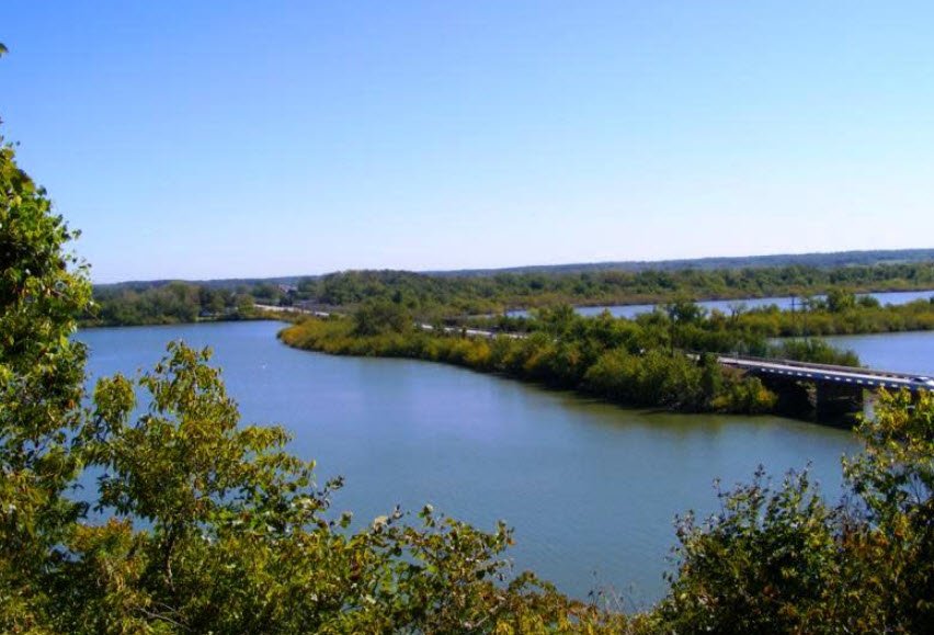 Twin Bridges Area at Grand Lake State Park, Oklahoma, USA